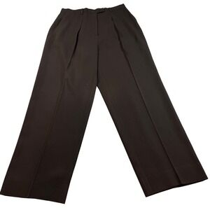 Valentino Miss V Wool Pleated Trousers -‎ Size 14 Black Dress Pants VTG